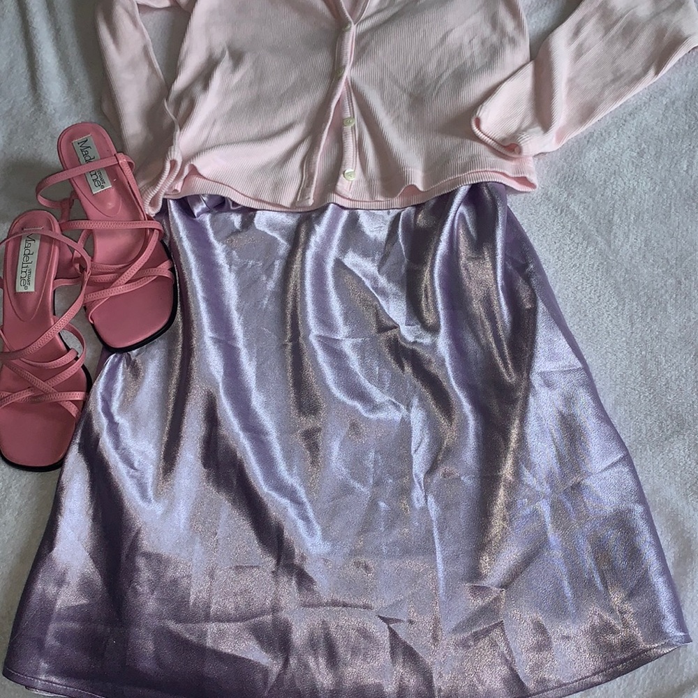 SATIN MIDI SKIRT💟